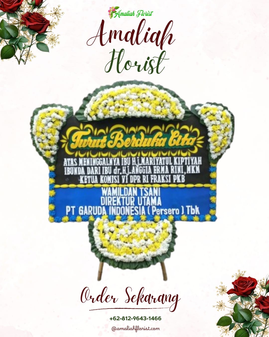 Papan Bunga Duka Tengah Tani